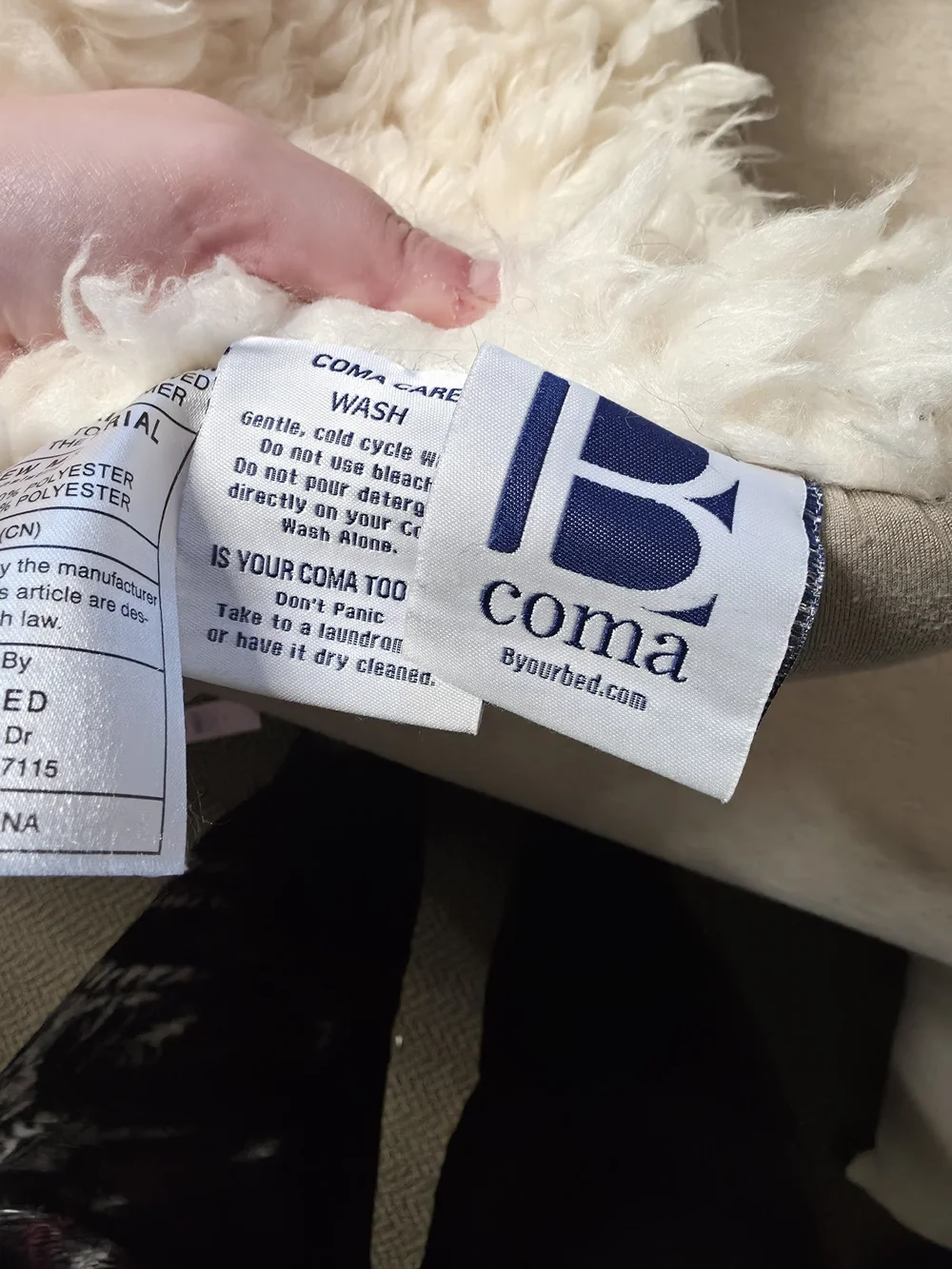 Coma Inducer Plush Faux Sheepskin Bedspread - Cream